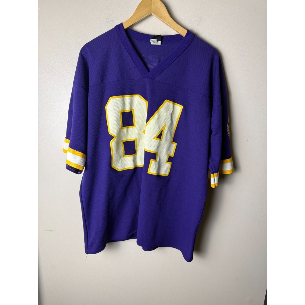 Vintage Logo Athletic Vikings #84 Moss Jersey Men's XL Purple NFL